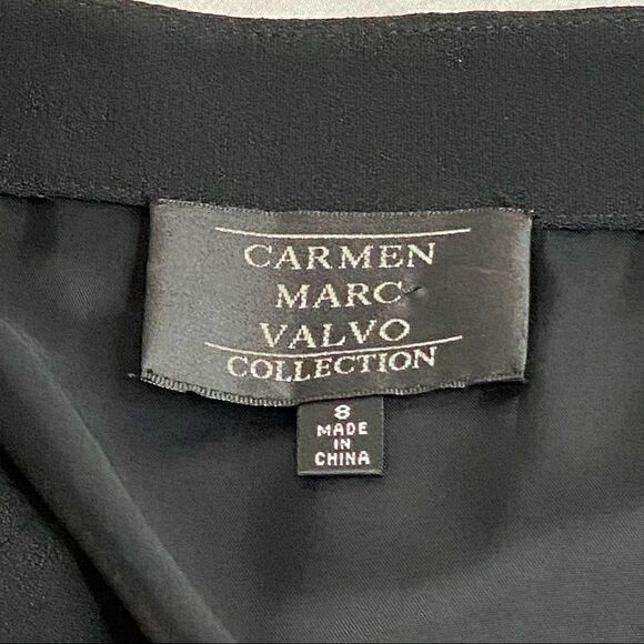Carmen Marc Valvo Collection black trumpet midi skirt size 8 - Picture 10 of 16